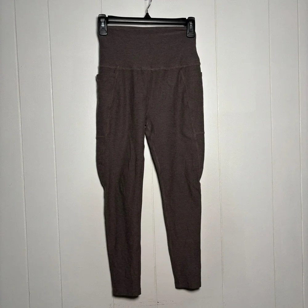 Beyond Yoga Spacedye Out of Pocket High Waisted Leggings Heather Gray Sz Medium